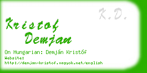 kristof demjan business card